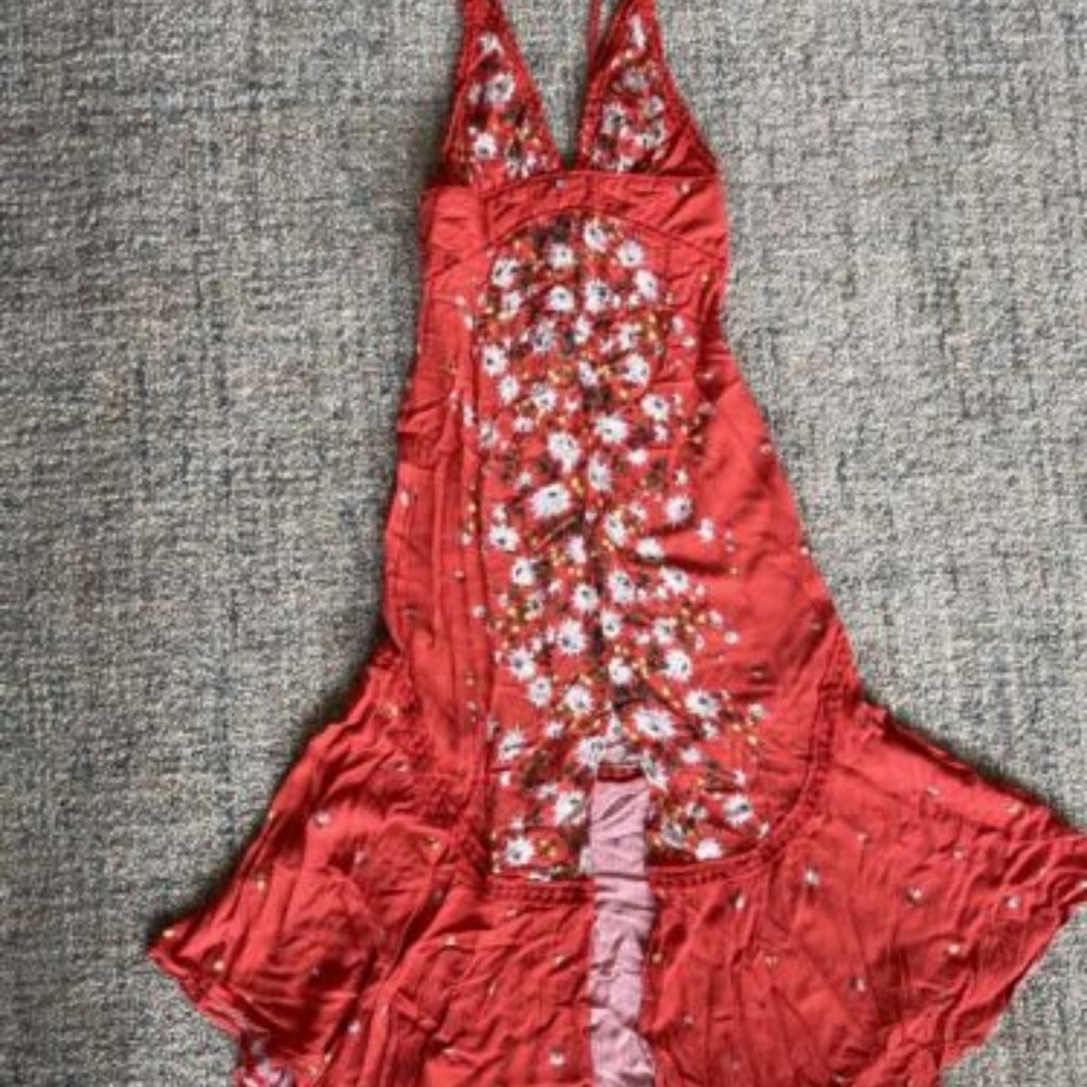 FREE PEOPLE Paradise Floral Print Maxi Dress- XS - Picture 4 of 4